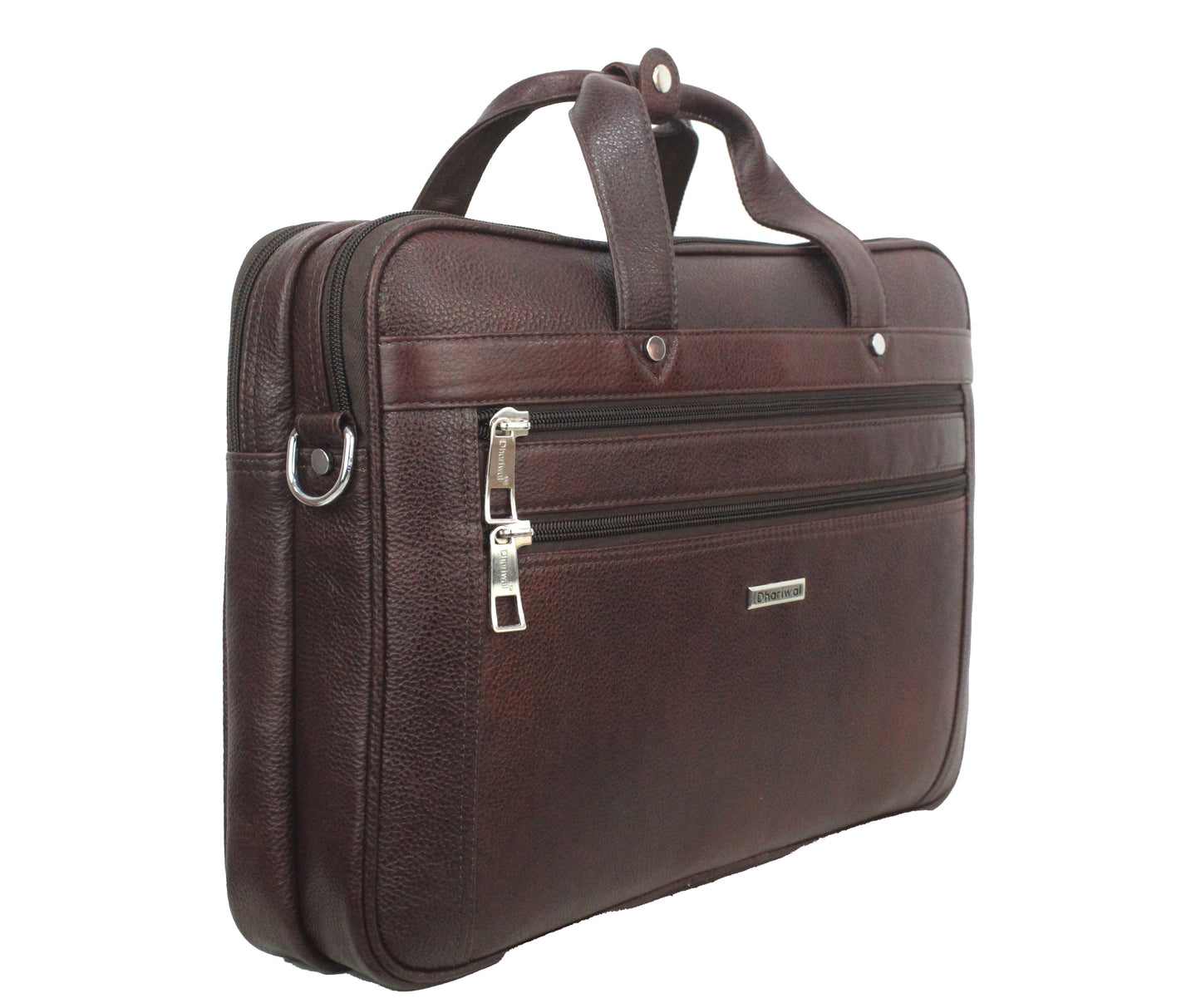Dhariwal Genuine Leather Laptop Bag File Messenger Bag with Strap upto 15 Inch | Laptop Bag for Men EB-614 Executive Bags Dhariwal Bags 