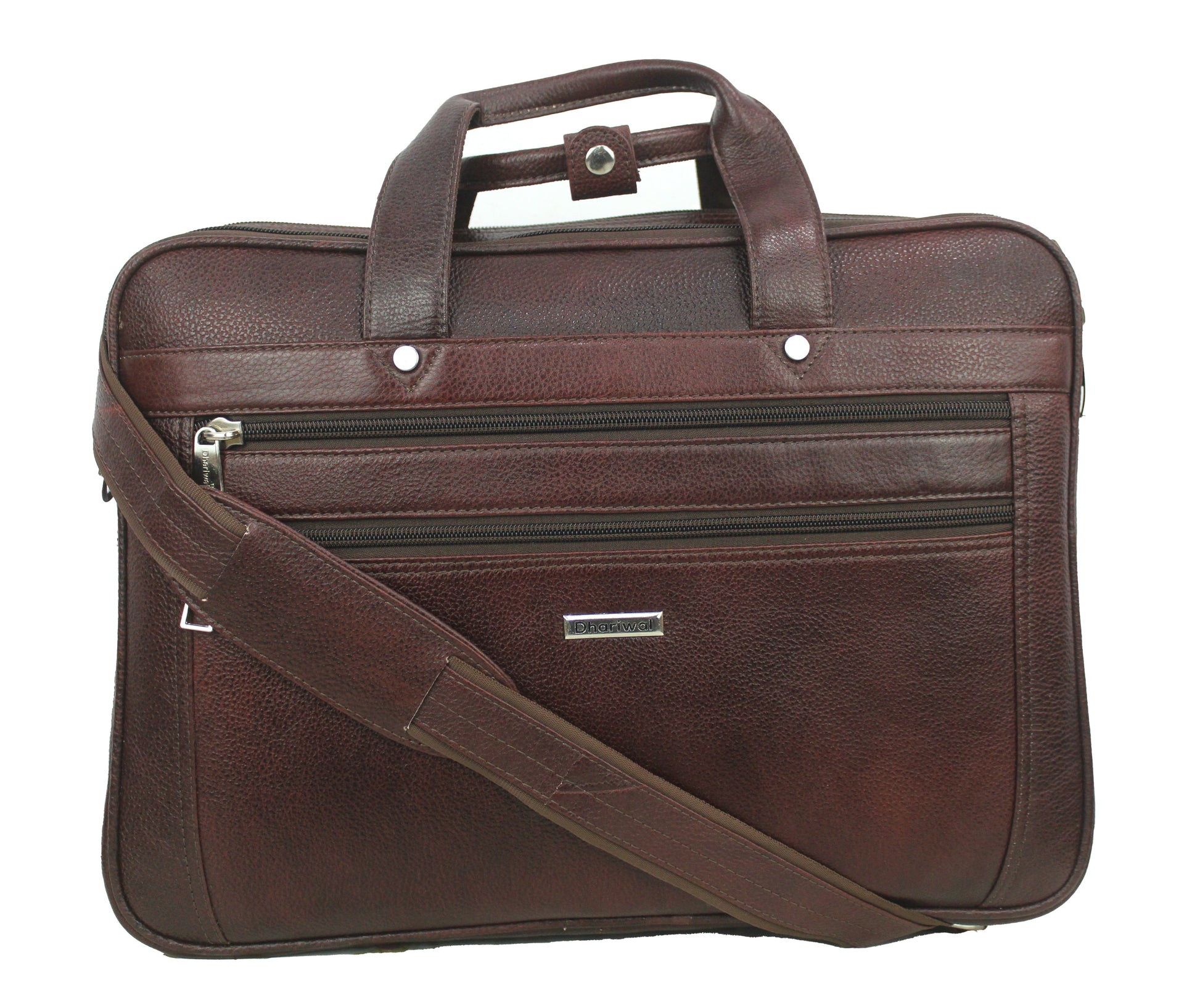 Dhariwal Genuine Leather Laptop Bag File Messenger Bag with Strap upto 15 Inch | Laptop Bag for Men EB-614 Executive Bags Dhariwal Bags 