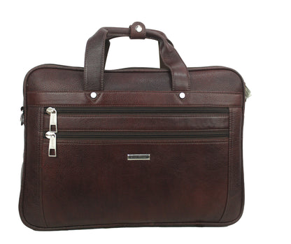 Dhariwal Genuine Leather Laptop Bag File Messenger Bag with Strap upto 15 Inch | Laptop Bag for Men EB-614 Executive Bags Dhariwal Bags Maroon 