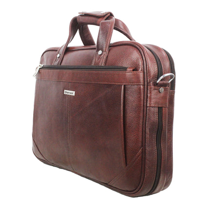 Dhariwal Genuine Leather Laptop Bag File Messenger Bag with Strap upto 15 Inch | Laptop Bag for Men EB-615 Executive Bags Dhariwal 