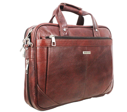 Dhariwal Genuine Leather Laptop Bag File Messenger Bag with Strap upto 15 Inch | Laptop Bag for Men EB-615 Executive Bags Dhariwal 