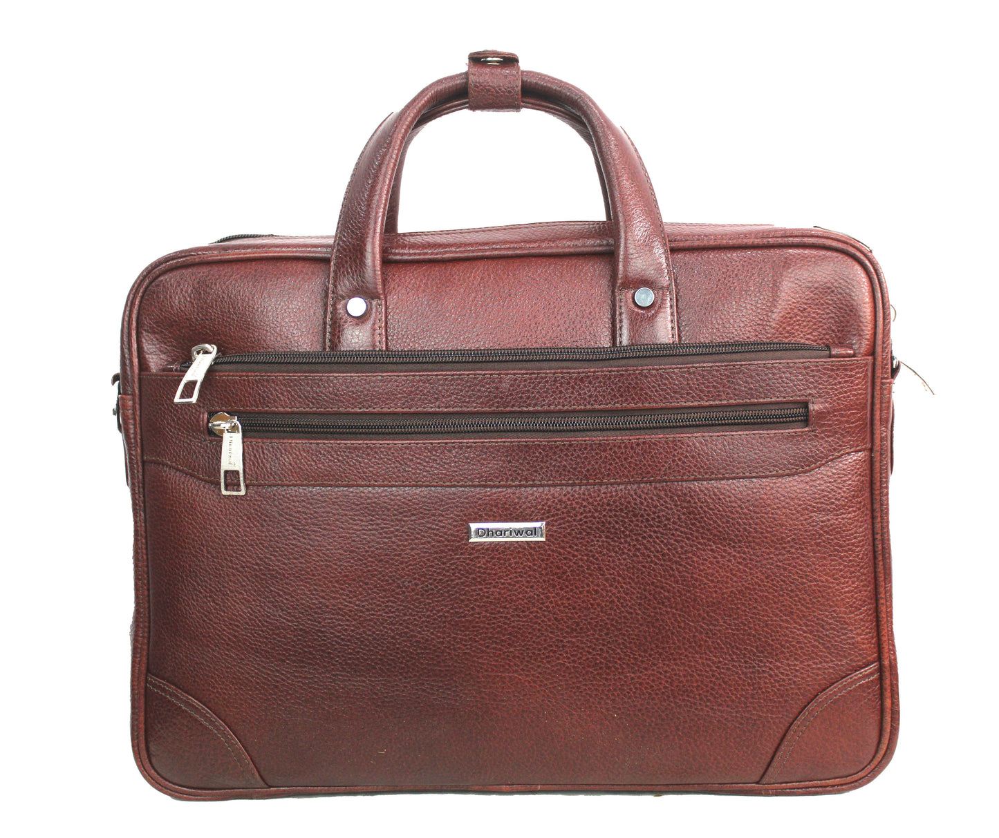 Dhariwal Genuine Leather Laptop Bag File Messenger Bag with Strap upto 16 Inch | Laptop Bag for Men EB-613 Executive Bags Dhariwal Maroon 