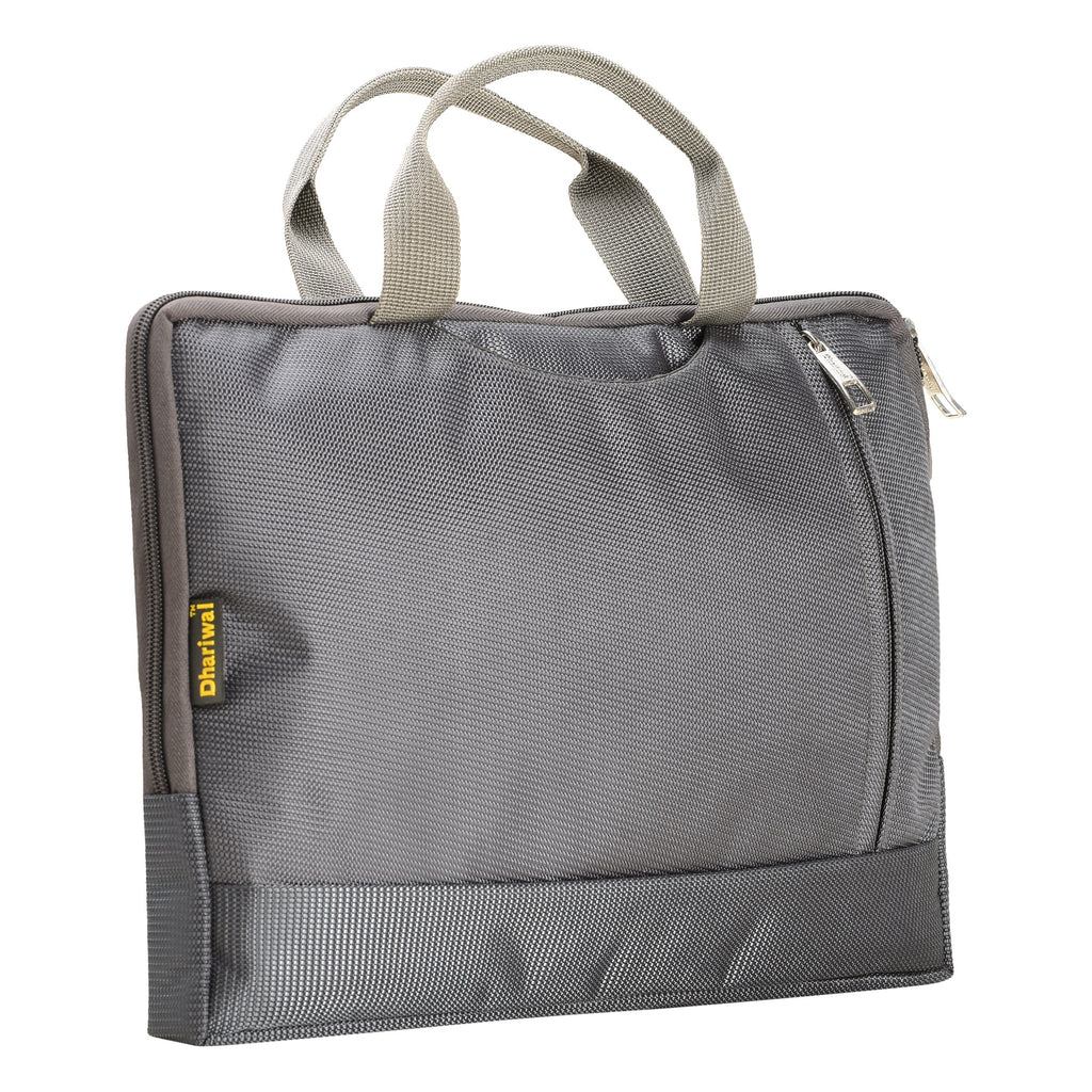Dhariwal Laptop Bag Sleeve Messenger Bag for Laptop MacBook|Adjustable Strap, Pocket 1680 Matty 13|14|15.6|17.6 inches EB-609 Executive Bags Dhariwal Upto 15.6 inches Grey 