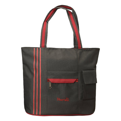Dhariwal Matty Twin Handle Ladies Shopping Bag, Vanity Bag for Carriage, Travel, Casual,Outdoor Shopping Bags Mohanlal Jain (Dhariwal Bags) Grey 