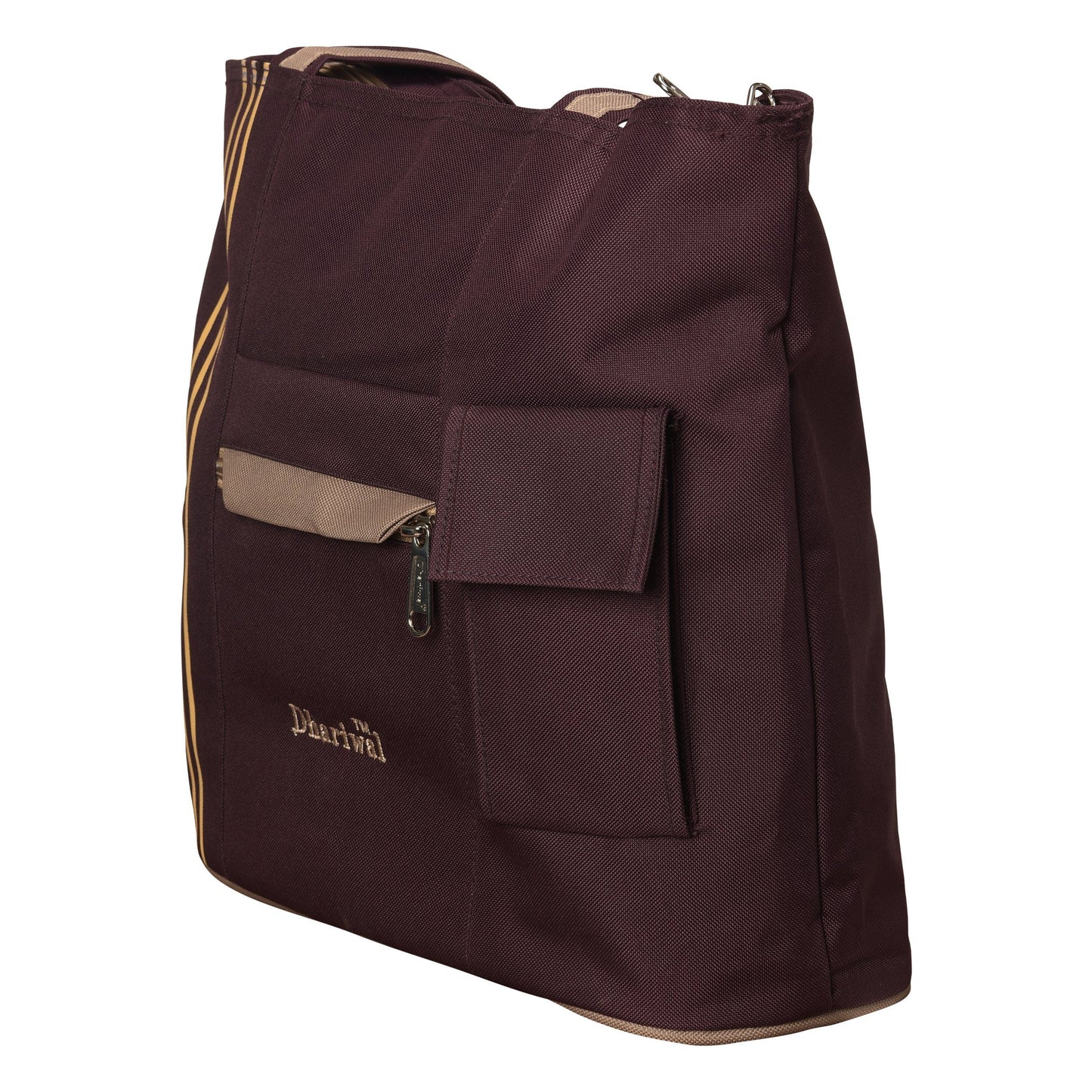 Dhariwal Matty Twin Handle Ladies Shopping Bag, Vanity Bag for Carriage, Travel, Casual,Outdoor Shopping Bags Mohanlal Jain (Dhariwal Bags) Purple 