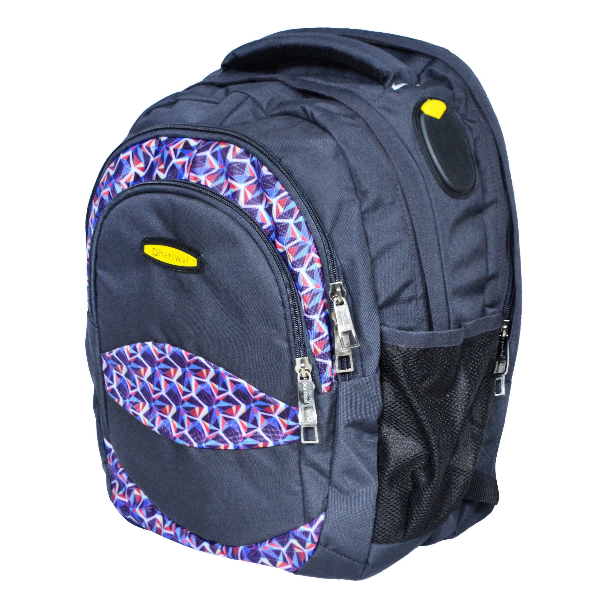 Dhariwal Multi Color Dual Compartment Unisex Printed School BackPack 39L BP-203 School Bags Dhariwal 