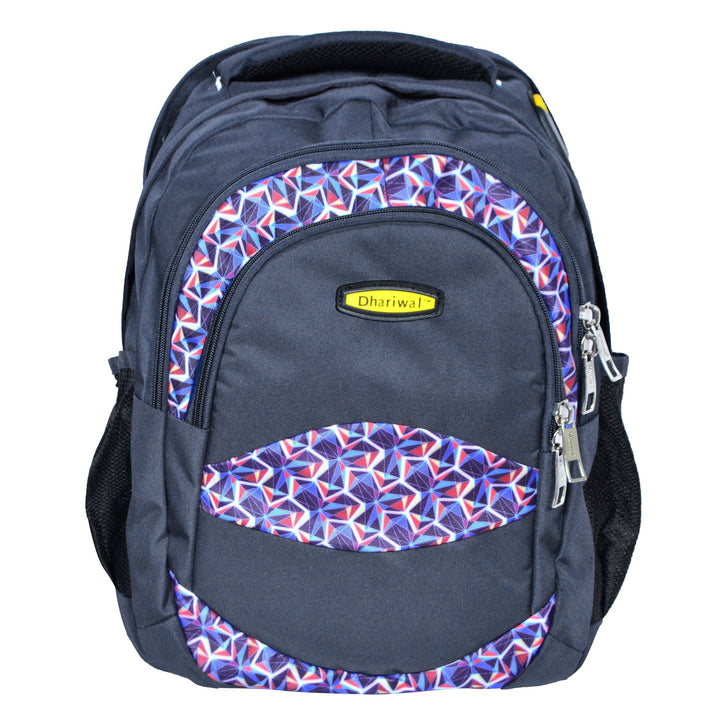 Dhariwal Multi Color Dual Compartment Unisex Printed School BackPack 39L BP-203 School Bags Dhariwal Grey 