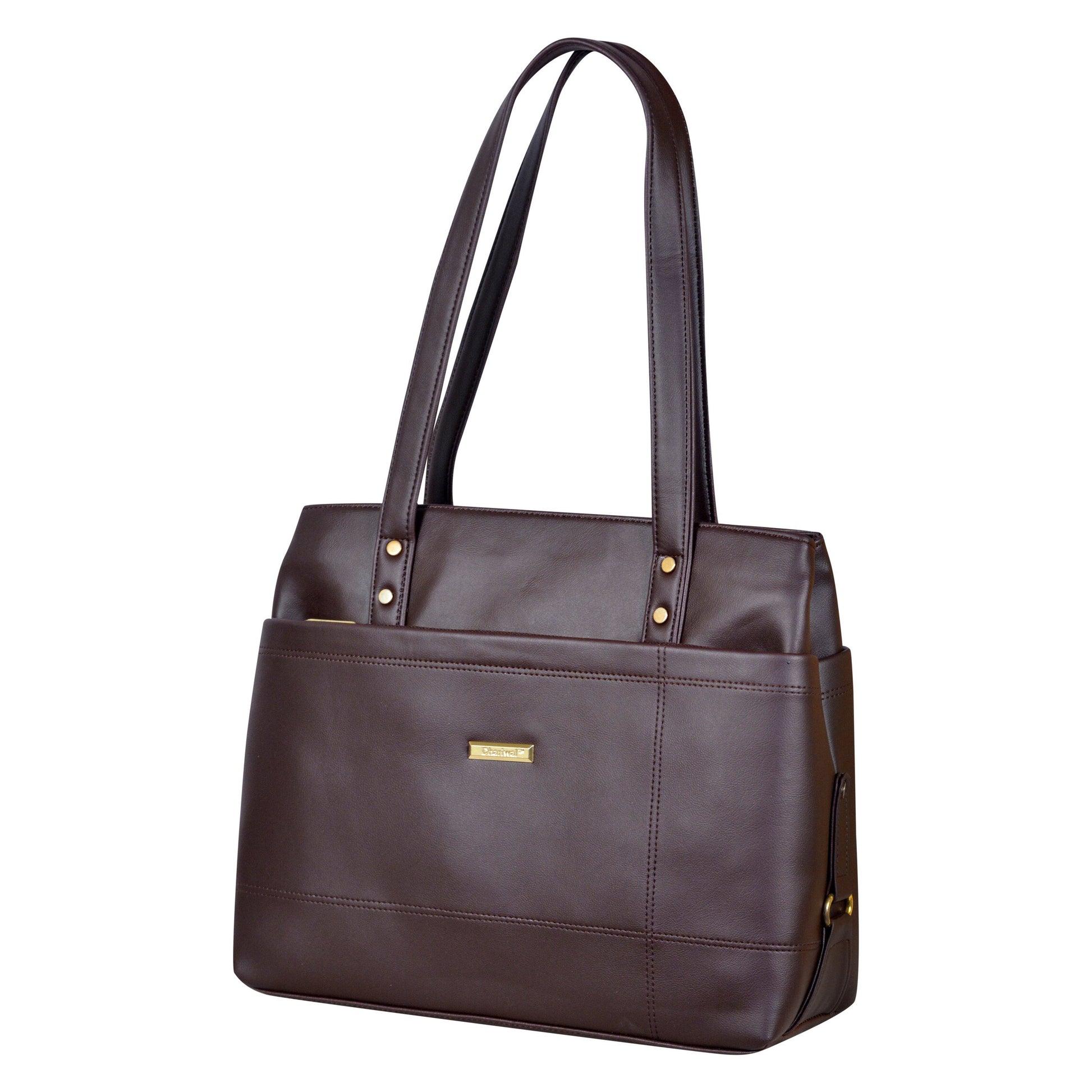 Dhariwal Multi Compartment Twin Handle Ladies Handbag LAD-9901 Ladies Bags Mohanlal Jain (Dhariwal Bags) 