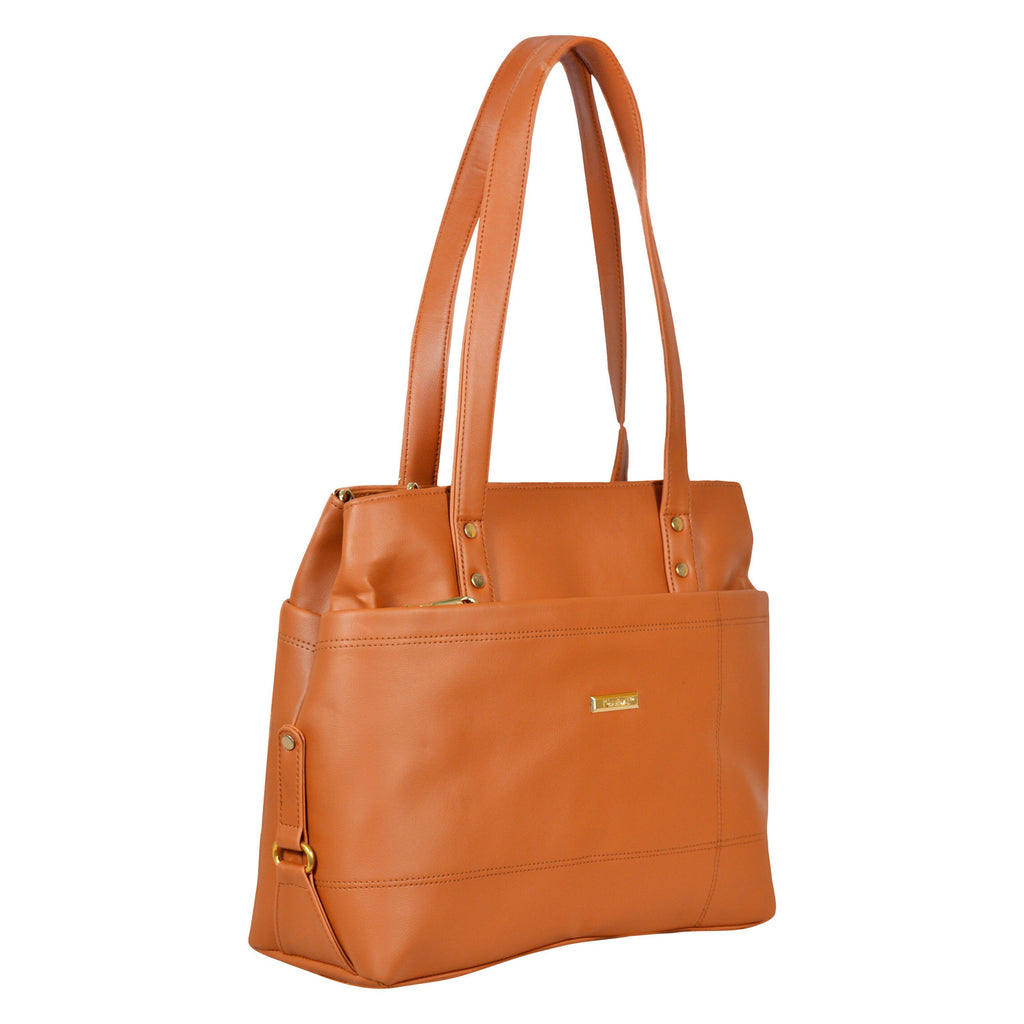 Dhariwal Multi Compartment Twin Handle Ladies Handbag LAD-9901 Ladies Bags Mohanlal Jain (Dhariwal Bags) 