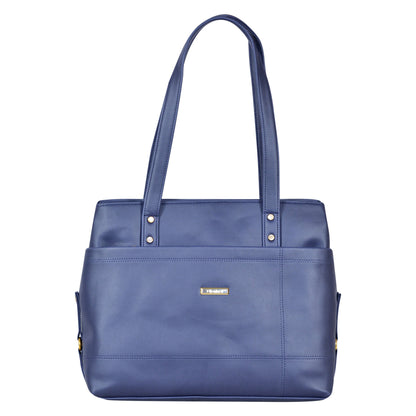Dhariwal Multi Compartment Twin Handle Ladies Handbag LAD-9901 Ladies Bags Mohanlal Jain (Dhariwal Bags) BLUE 