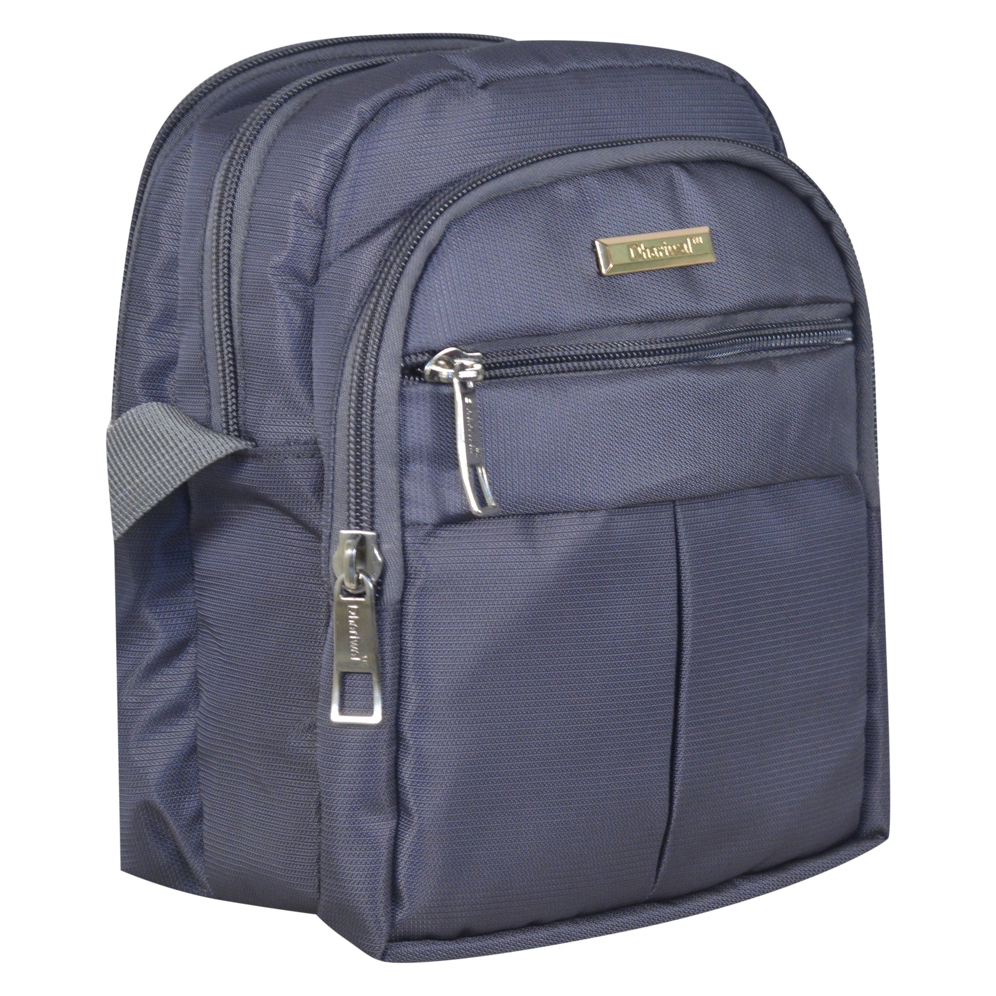 Dhariwal Multipocket Railway TTE Nylon Sling Cross Body Messenger Bag for Men Women SLB-1301 Sling Bags Dhariwal Grey 