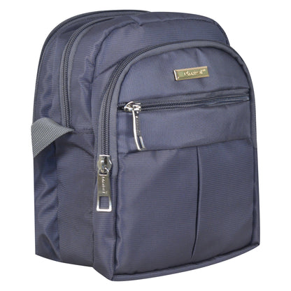 Dhariwal Multipocket Railway TTE Nylon Sling Cross Body Messenger Bag for Men Women SLB-1301 Sling Bags Dhariwal Grey 