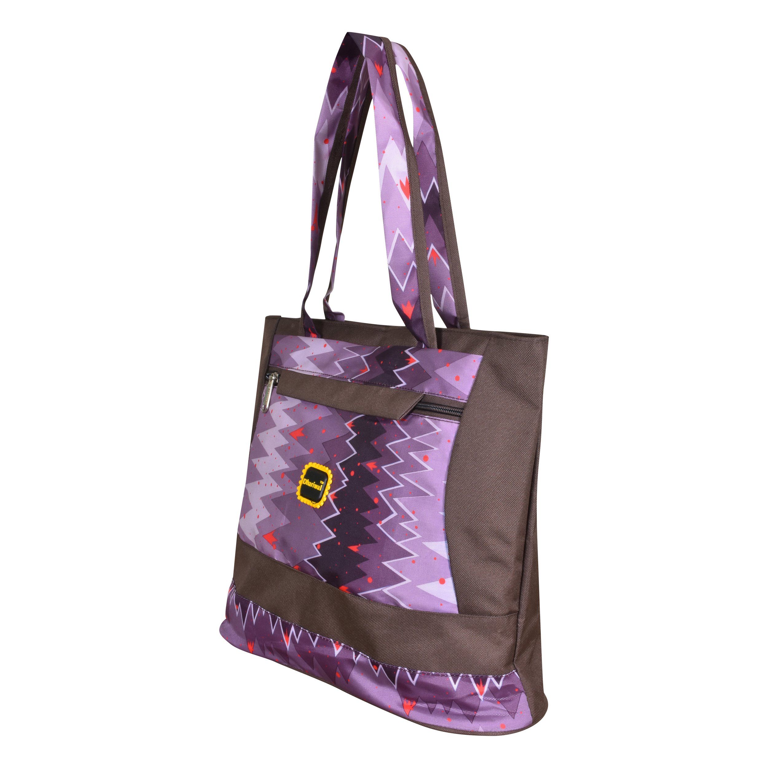 Dhariwal Printed Twin Handle Matty Ladies Shopping Bag, Vanity Bag for Carriage, Travel, Casual,Outdoor - SHB 1402 Shopping Bags Mohanlal Jain (Dhariwal Bags) 