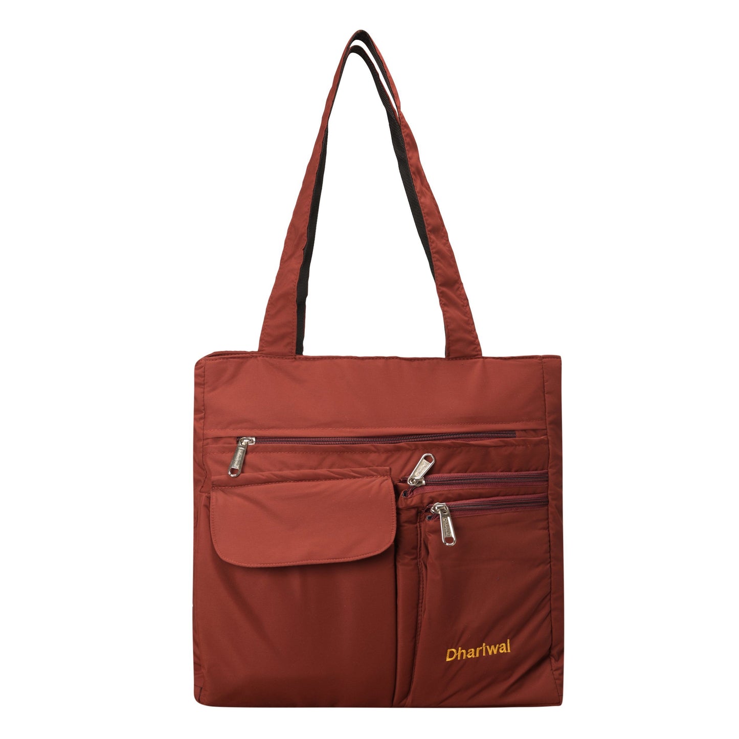 Dhariwal PU Twin Handle Water Resistant Ladies Shopping Bag, Vanity Bag for Carriage, Travel, Casual, Outdoor, Party, Kitty Shopping Bags Mohanlal Jain (Dhariwal Bags) Maroon 
