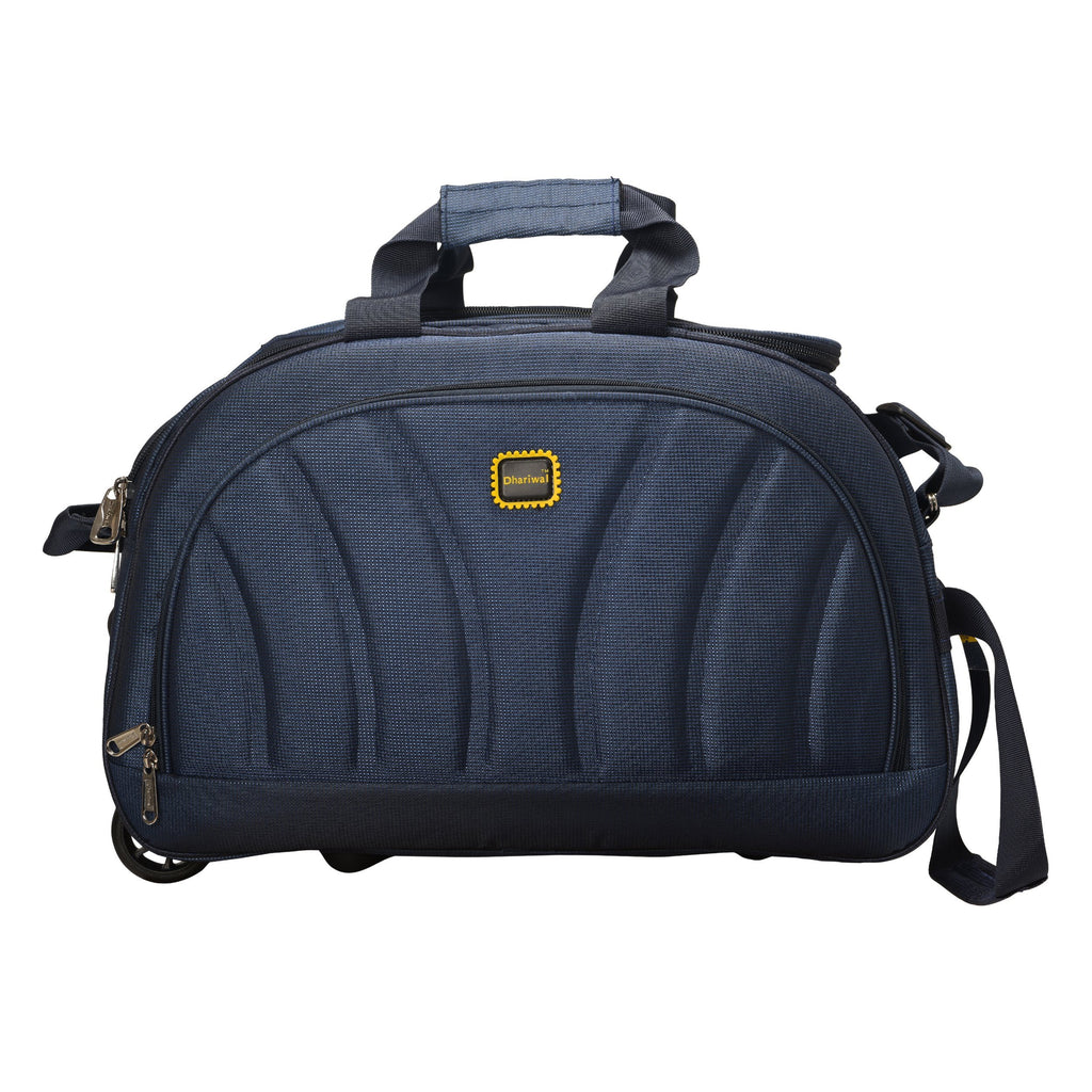 Dhariwal Rolling Duffle Bag [Size 20"] [Capacity(in L) 50L] [Model No. DB-701] - Cabin Luggage Duffel Bags Mohanlal Jain (Dhariwal Bags) Blue 