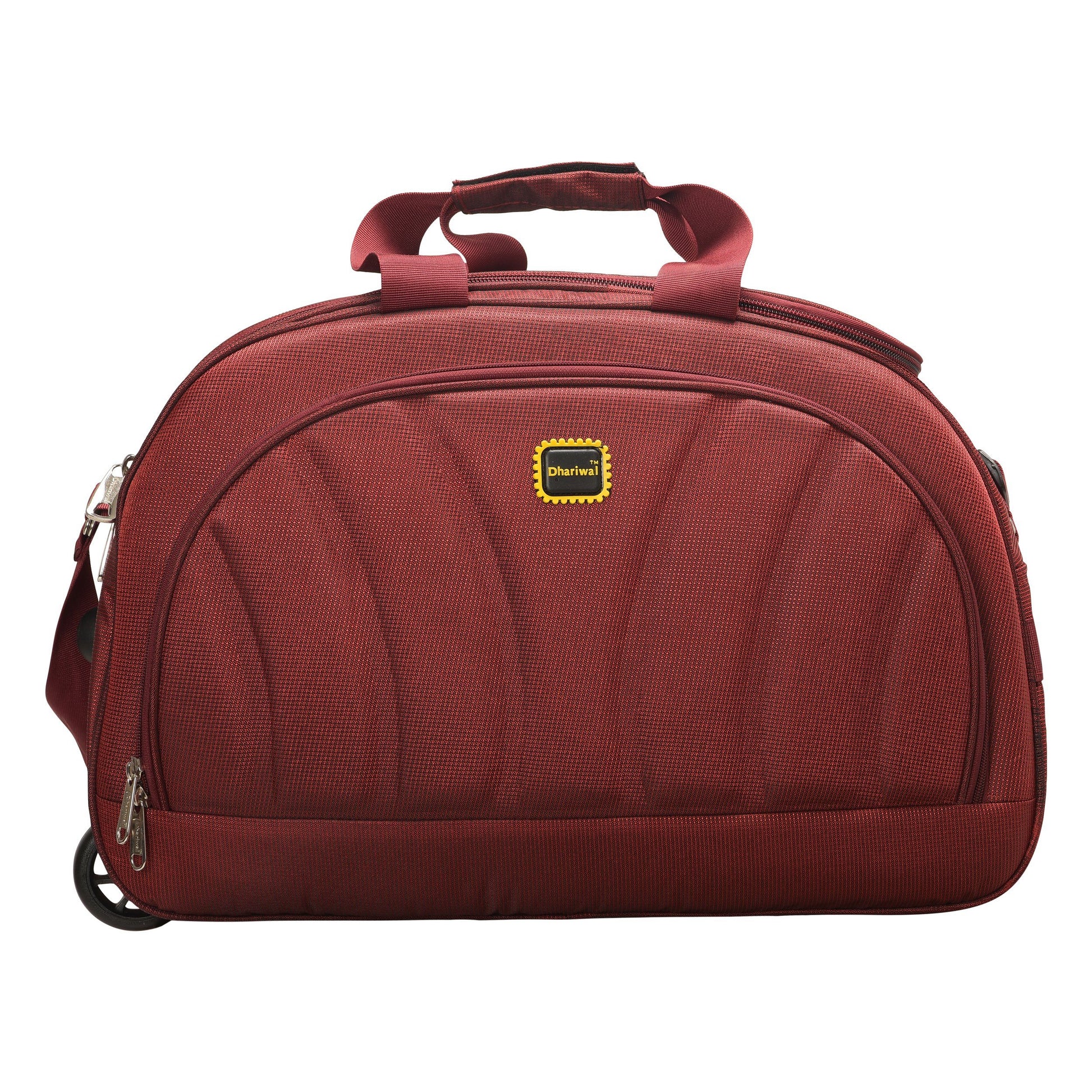 Dhariwal Rolling Duffle Bag [Size 20"] [Capacity(in L) 50L] [Model No. DB-701] - Cabin Luggage Duffel Bags Mohanlal Jain (Dhariwal Bags) Maroon 