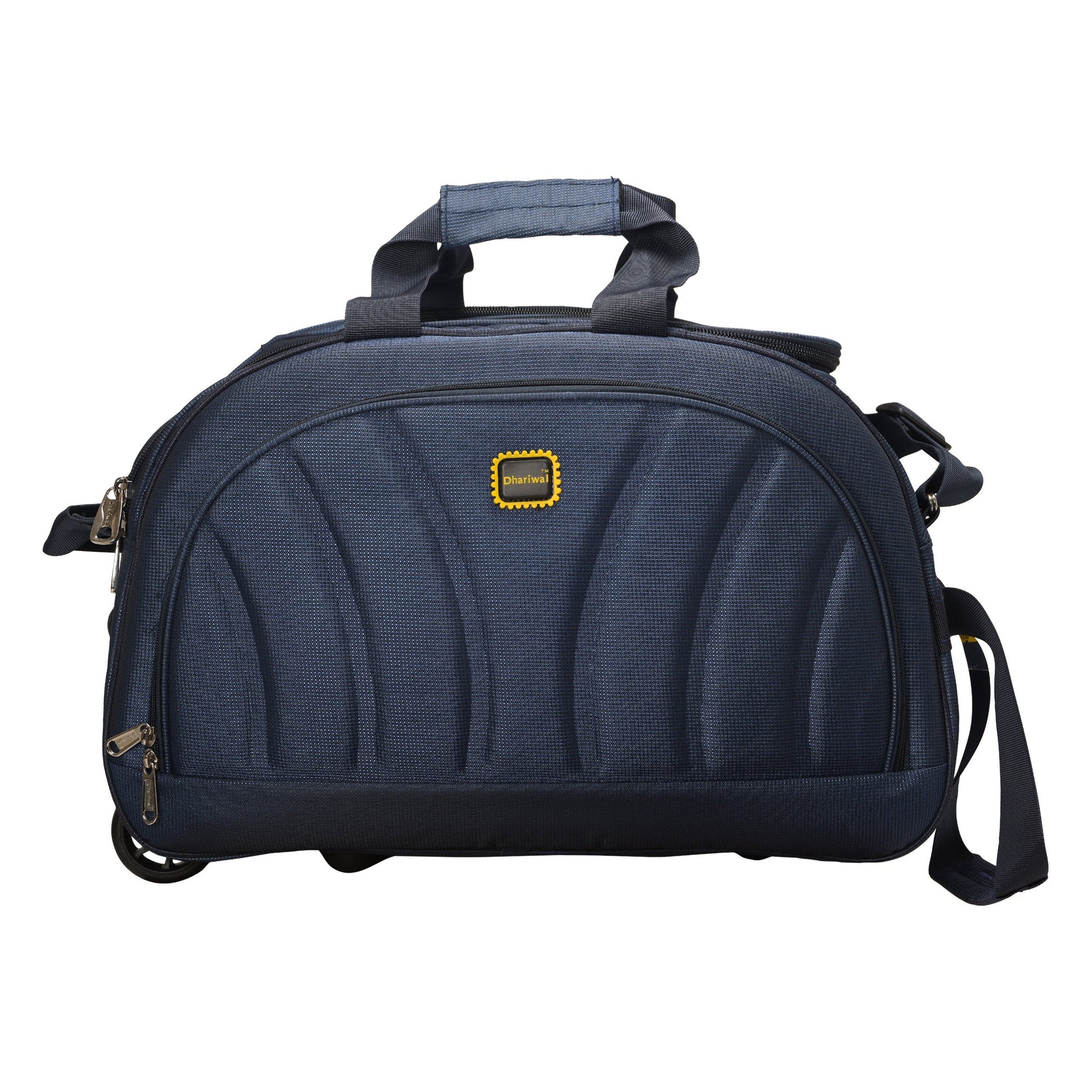 Dhariwal Rolling Duffle Bag [Size 24"] [Capacity(in L) 64L] [Model No. DB-702] Duffel Bags Mohanlal Jain (Dhariwal Bags) Blue 