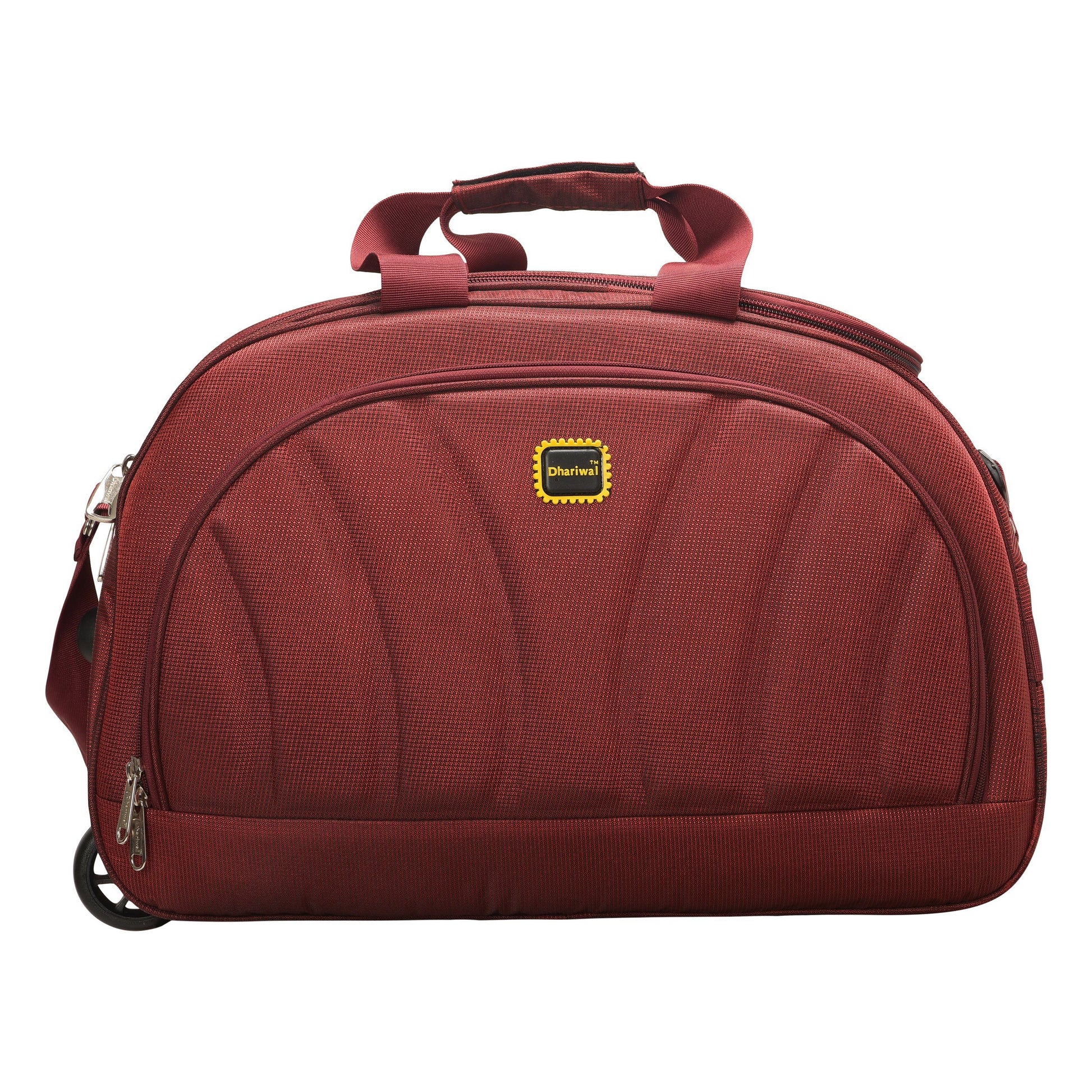 Dhariwal Rolling Duffle Bag [Size 24"] [Capacity(in L) 64L] [Model No. DB-702] Duffel Bags Mohanlal Jain (Dhariwal Bags) Maroon 