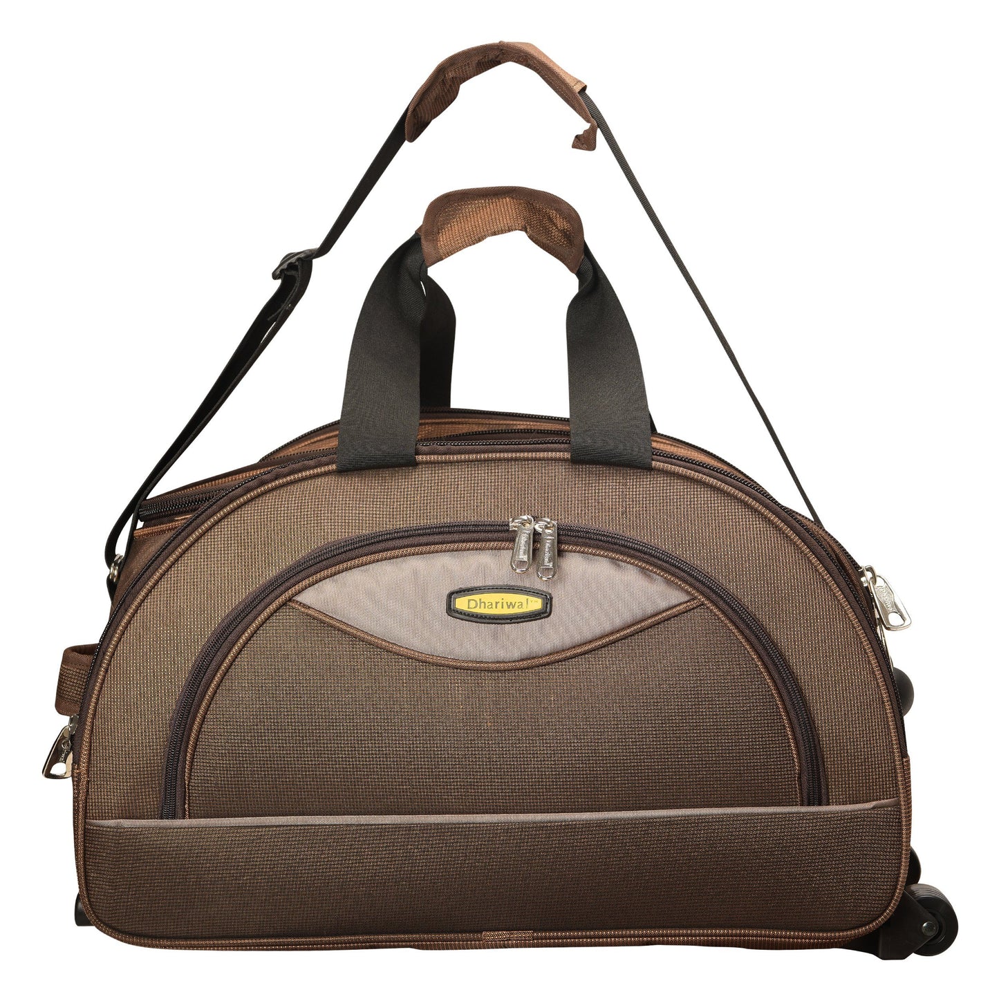 Dhariwal Rolling Trolley Duffle Bag [Size 20"] [Capacity(in L) 50L] [Model No. DB-704] Duffel Bags Dhariwal Brown 