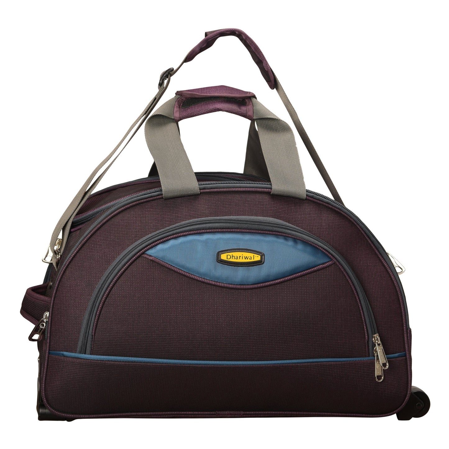 Dhariwal Rolling Trolley Duffle Bag [Size 20"] [Capacity(in L) 50L] [Model No. DB-704] Duffel Bags Dhariwal Purple 