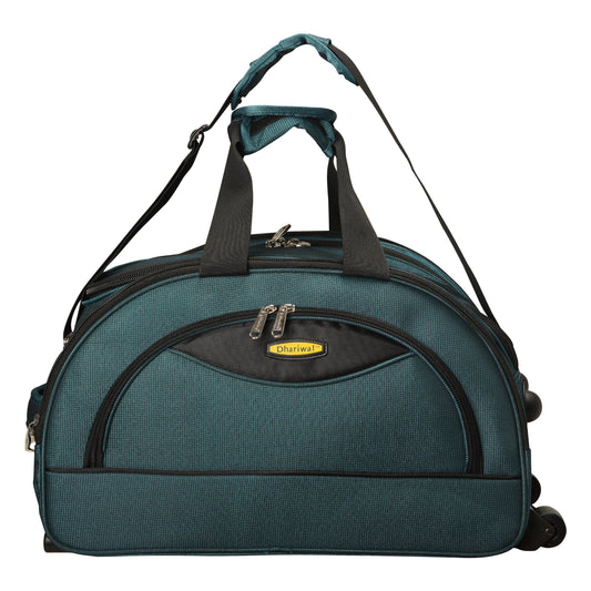 Dhariwal Rolling Trolley Duffle Bag [Size 24"] [Capacity(in L) 75L] [Model No. DB-703] Duffel Bags Dhariwal Teal 