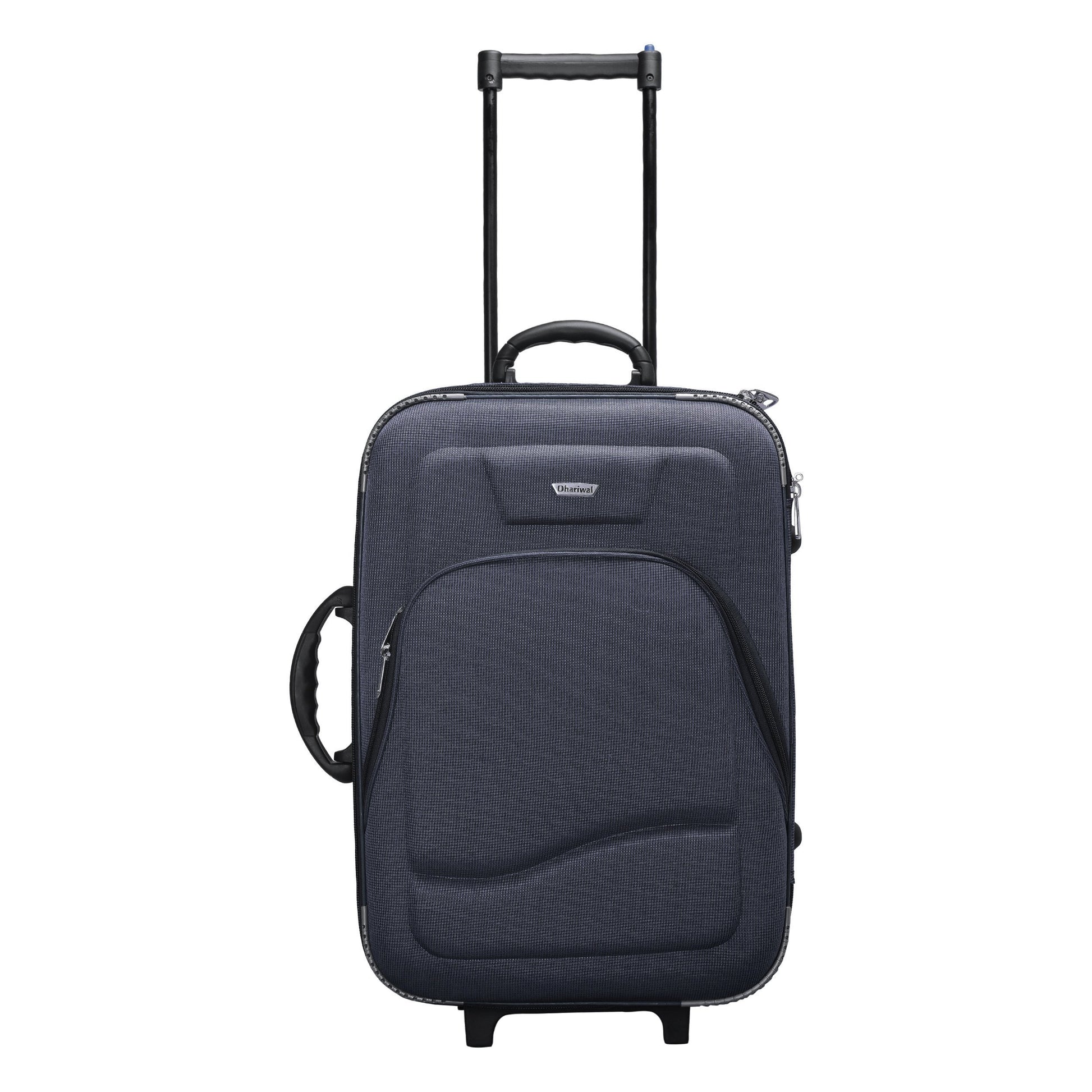 Dhariwal Rolling Trolley Suitcase 20" Cabin Bag 50L SC-803 Suitcases Mohanlal Jain (Dhariwal Bags) Blue 