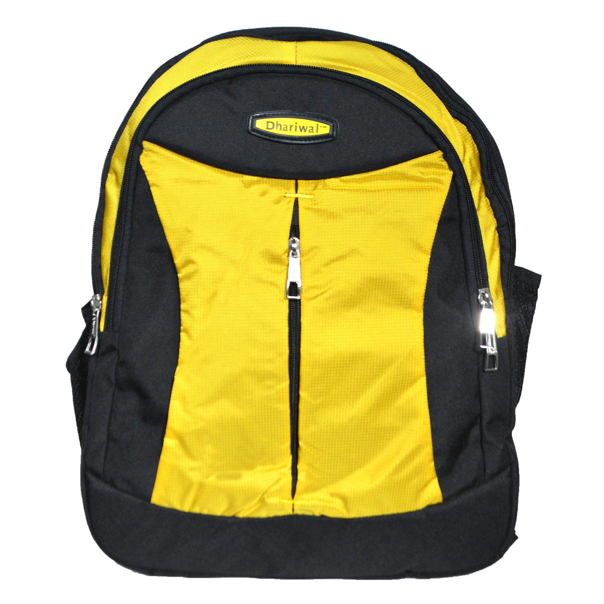 Dhariwal Triple Compartment Backpack with Rain Cover 39L BP-217 School Bags Mohanlal Jain (Dhariwal Bags) Black 