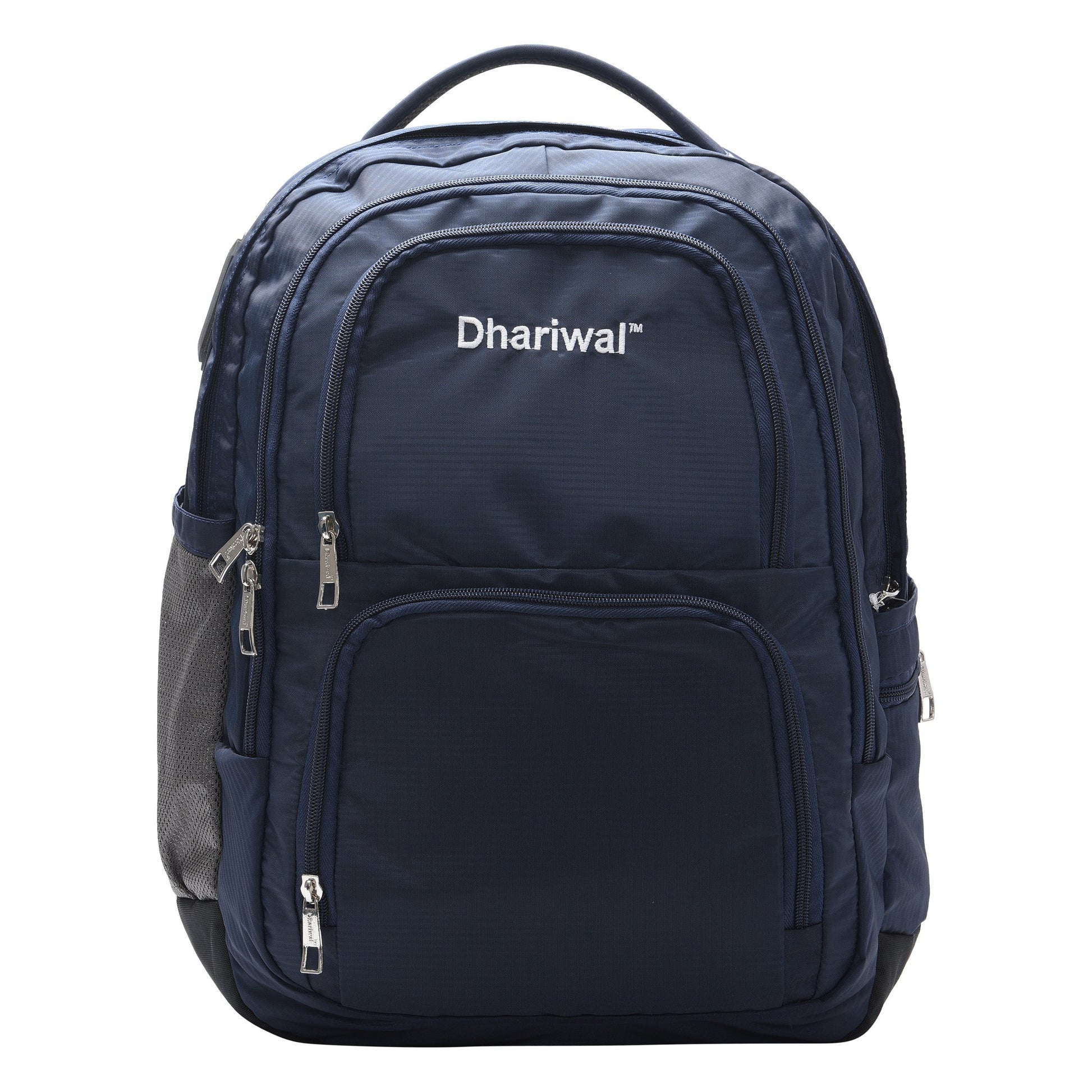 Dhariwal Unisex Dual Compartment Laptop Backpack With Back Air Flow Cushion 34L LB-105 Laptop Bags Mohanlal Jain (Dhariwal Bags) Blue 