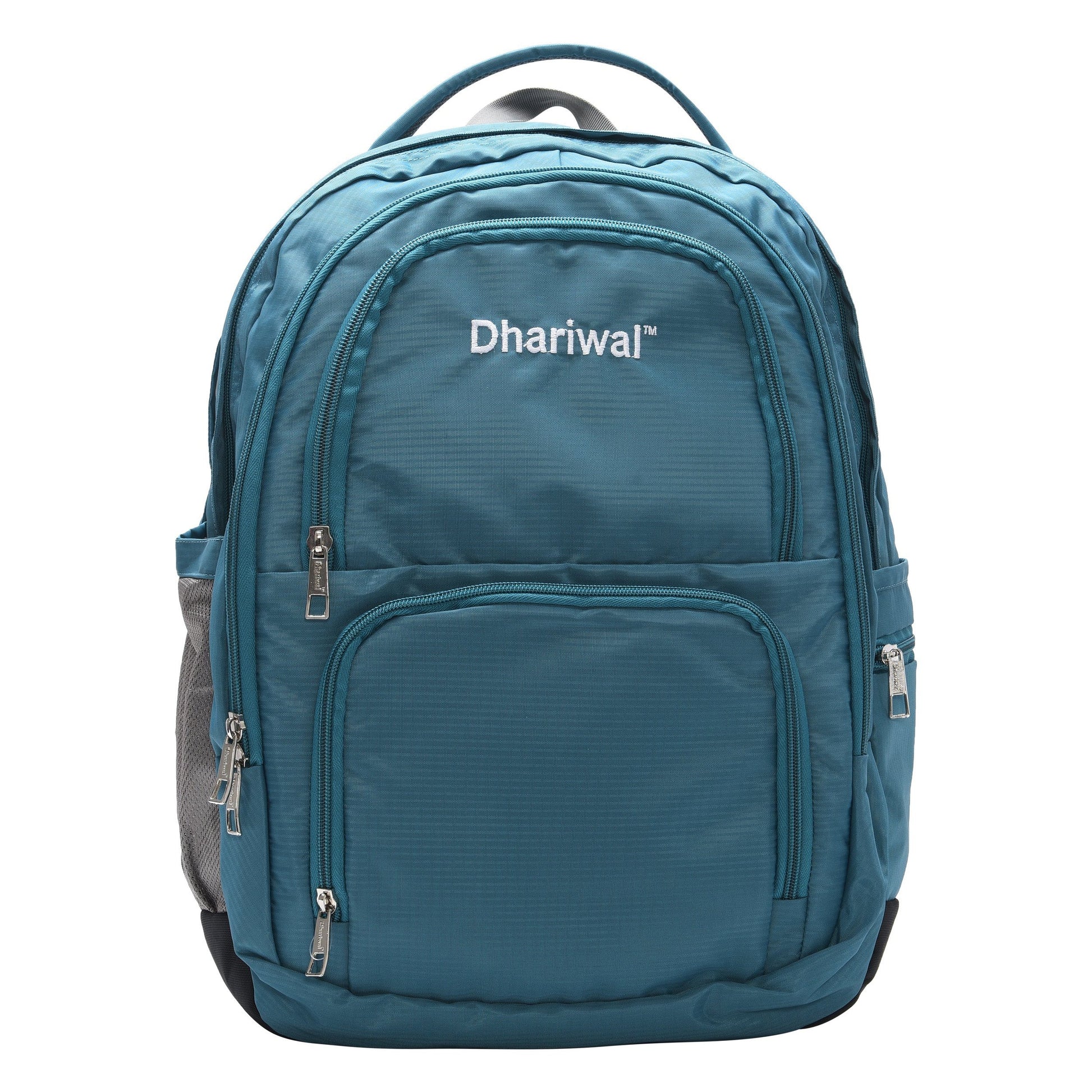 Dhariwal Unisex Dual Compartment Laptop Backpack With Back Air Flow Cushion 34L LB-105 Laptop Bags Mohanlal Jain (Dhariwal Bags) Teal 