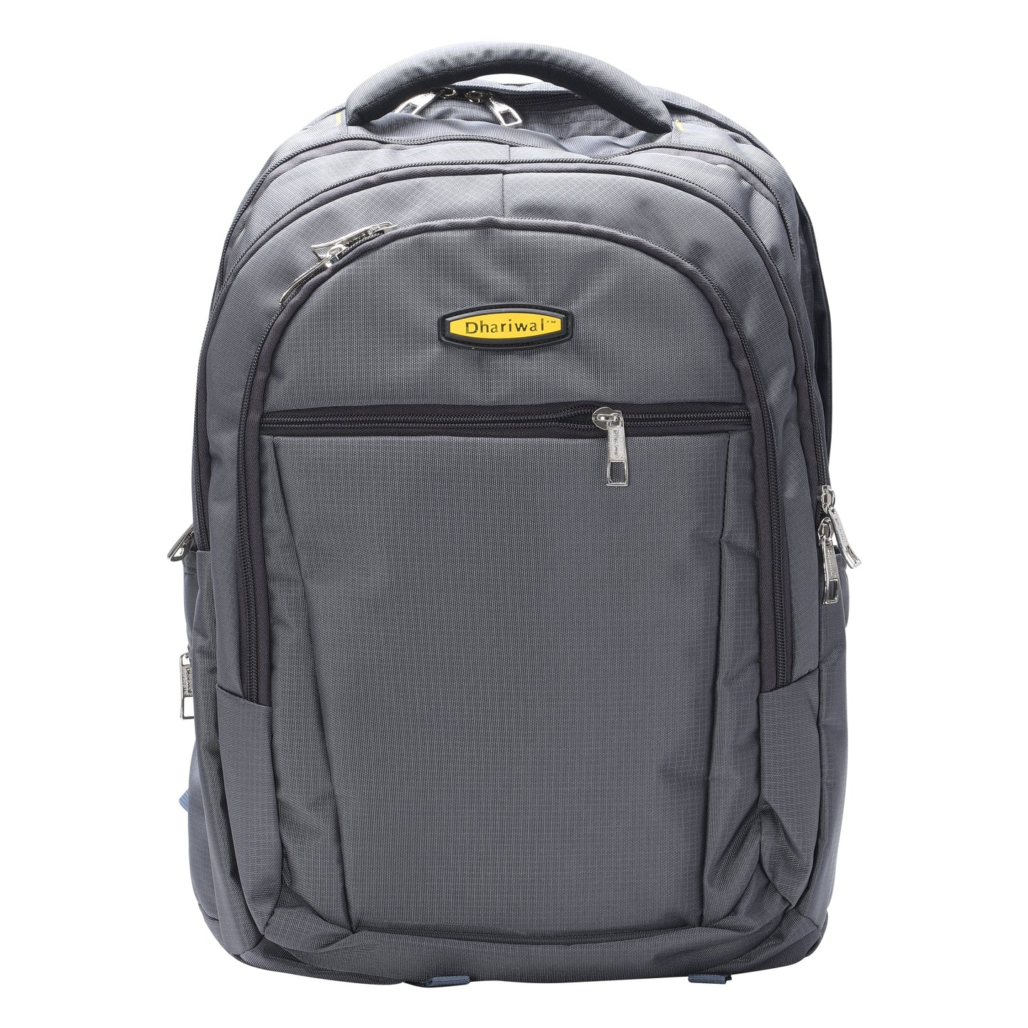 Dhariwal Unisex Dual Compartment Laptop Backpack With Rain Cover 51L LB-106 Laptop Bags Mohanlal Jain (Dhariwal Bags) Grey 