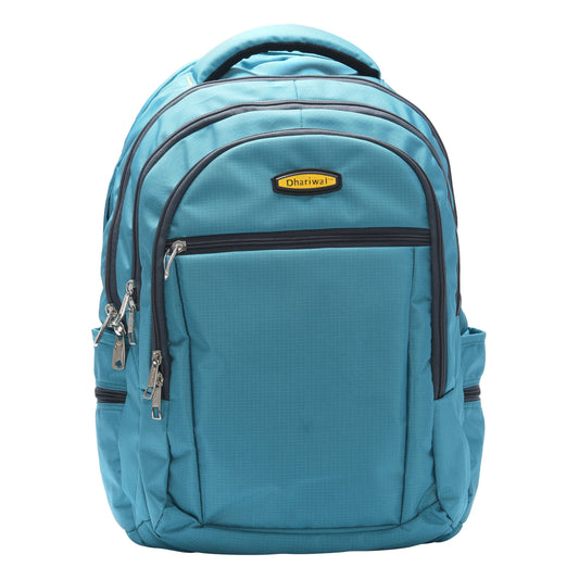 Dhariwal Unisex Dual Compartment Laptop Backpack With Rain Cover 51L LB-106 Laptop Bags Mohanlal Jain (Dhariwal Bags) Teal 