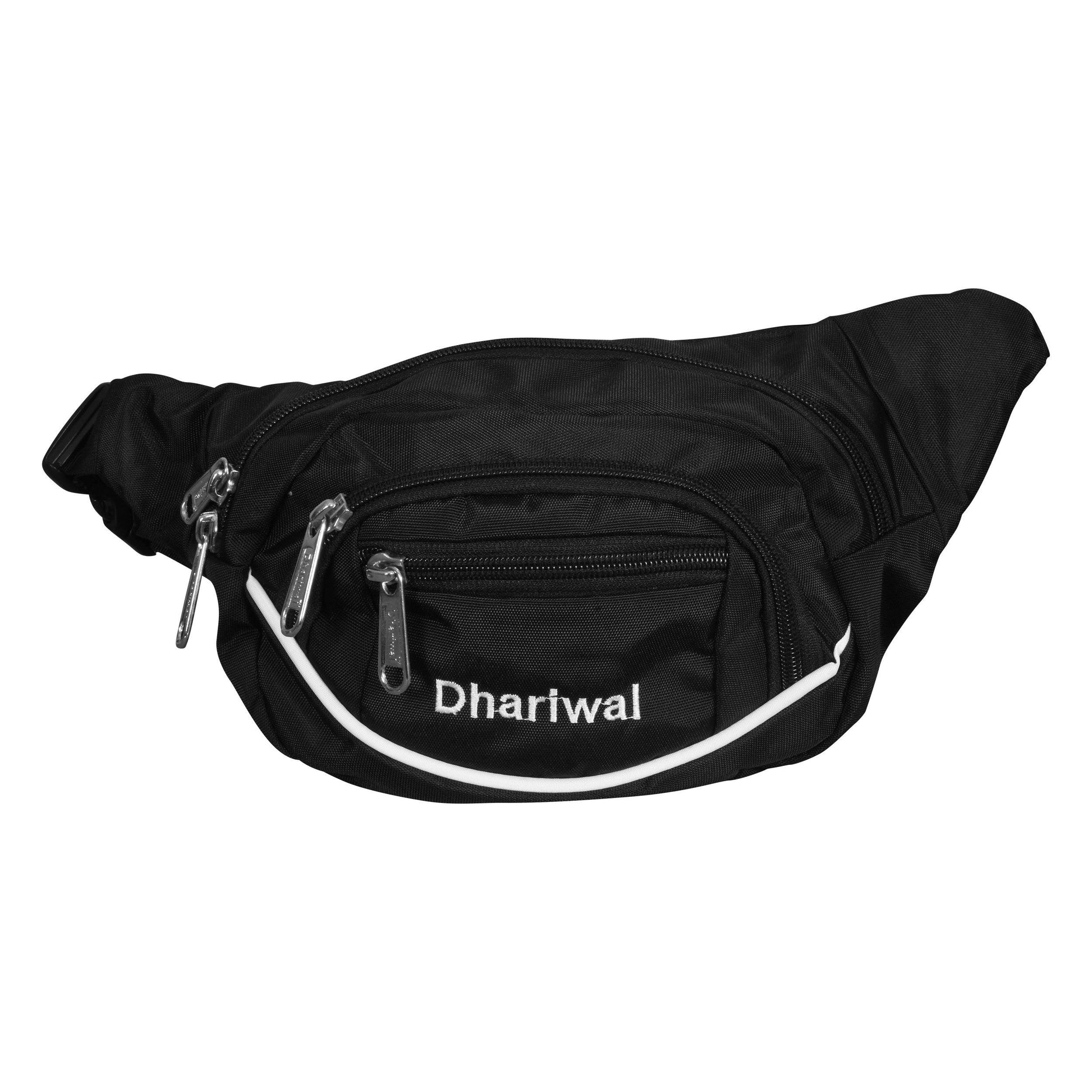 Dhariwal Waist Pack Travel Handy Hiking Zip Pouch Document Money Phone Belt Sport Bag Bum Bag for Men and Women Polyester WP-1202 Waist Pouch Dhariwal Black 