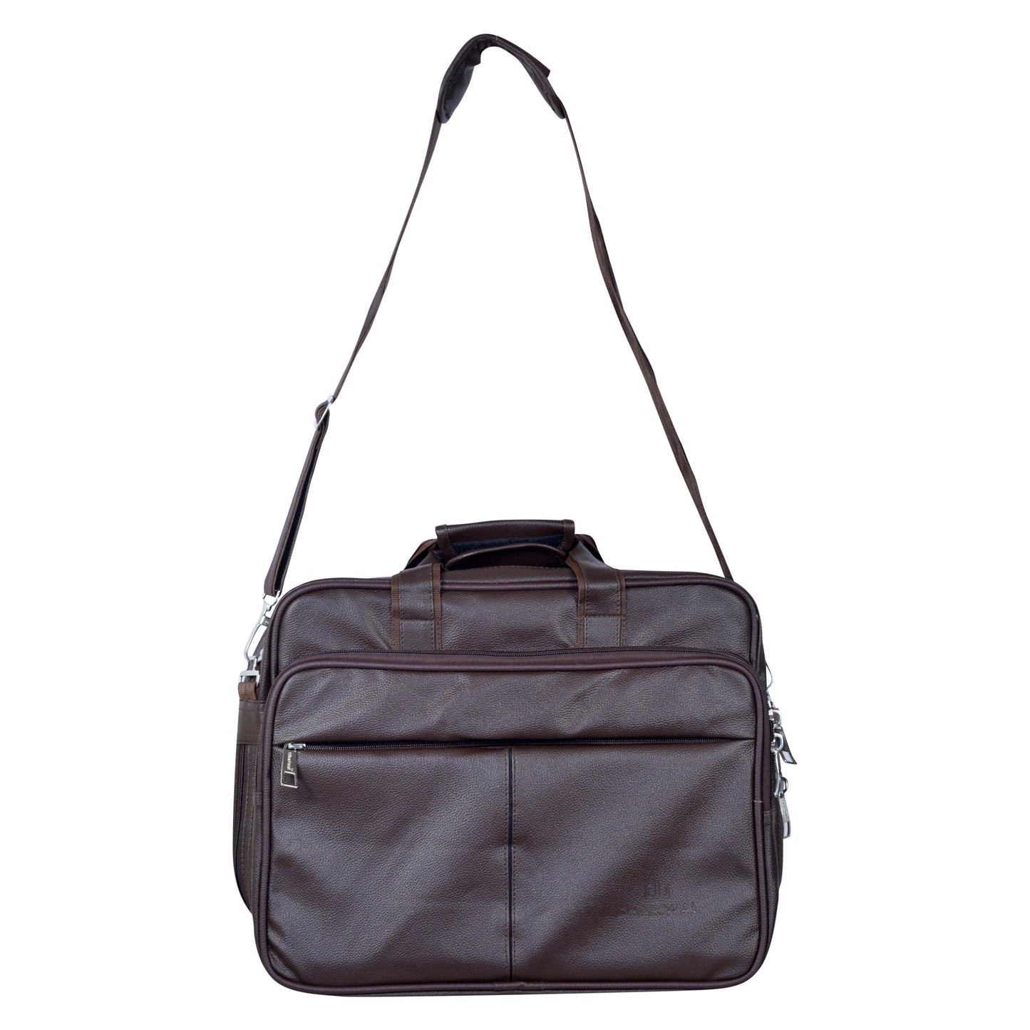 Foam File Messenger Bag 16 Inch Brown Faux Leather Office Bag | Laptop Bag for Men EB-611 Executive Bags Dhariwal 