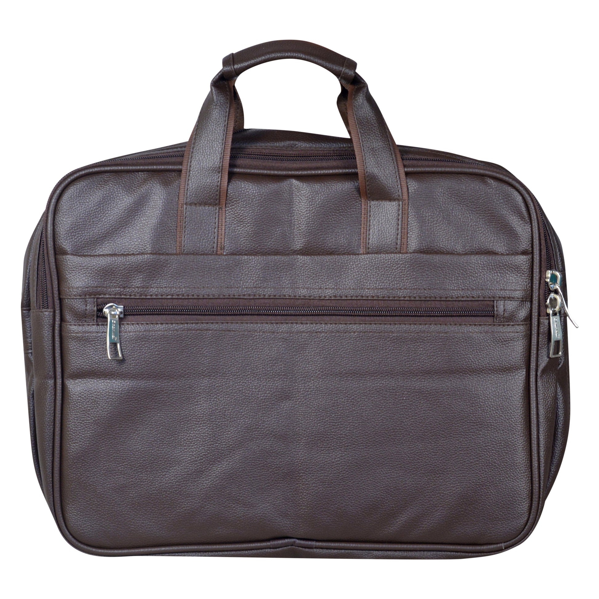 Foam File Messenger Bag 16 Inch Brown Faux Leather Office Bag | Laptop Bag for Men EB-611 Executive Bags Dhariwal 