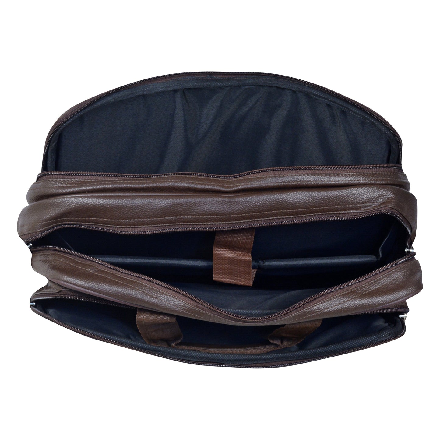 Foam File Messenger Bag 16 Inch Brown Faux Leather Office Bag | Laptop Bag for Men EB-611 Executive Bags Dhariwal 