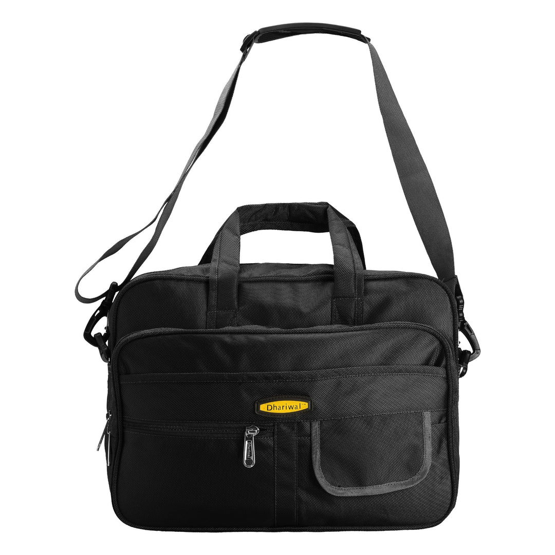 Office Executive File Bag 1680 Matty with Laptop Cushion 16" EB-607 Executive Bags Dhariwal Black 
